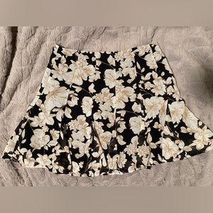 Forever 21 A-Line Floral Mini Skirt